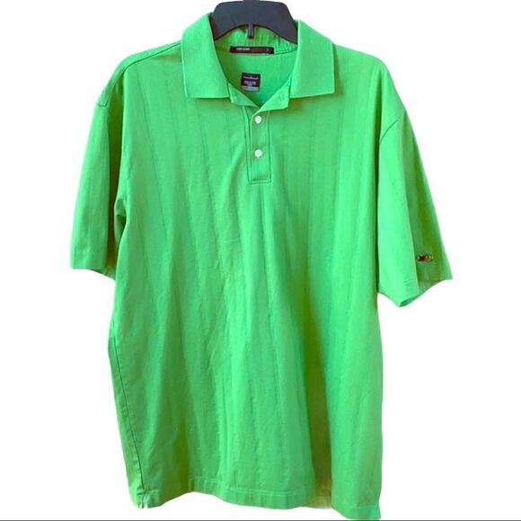 Nike Tiger Woods Athletic Collection Dri Fit Large Green Polo Shirt - Picture 3 of 8